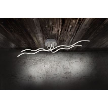 JUST LIGHT. 15126-55 - LED ytmonterad ljuskrona WAVE LED/29,4W/230V matt krom