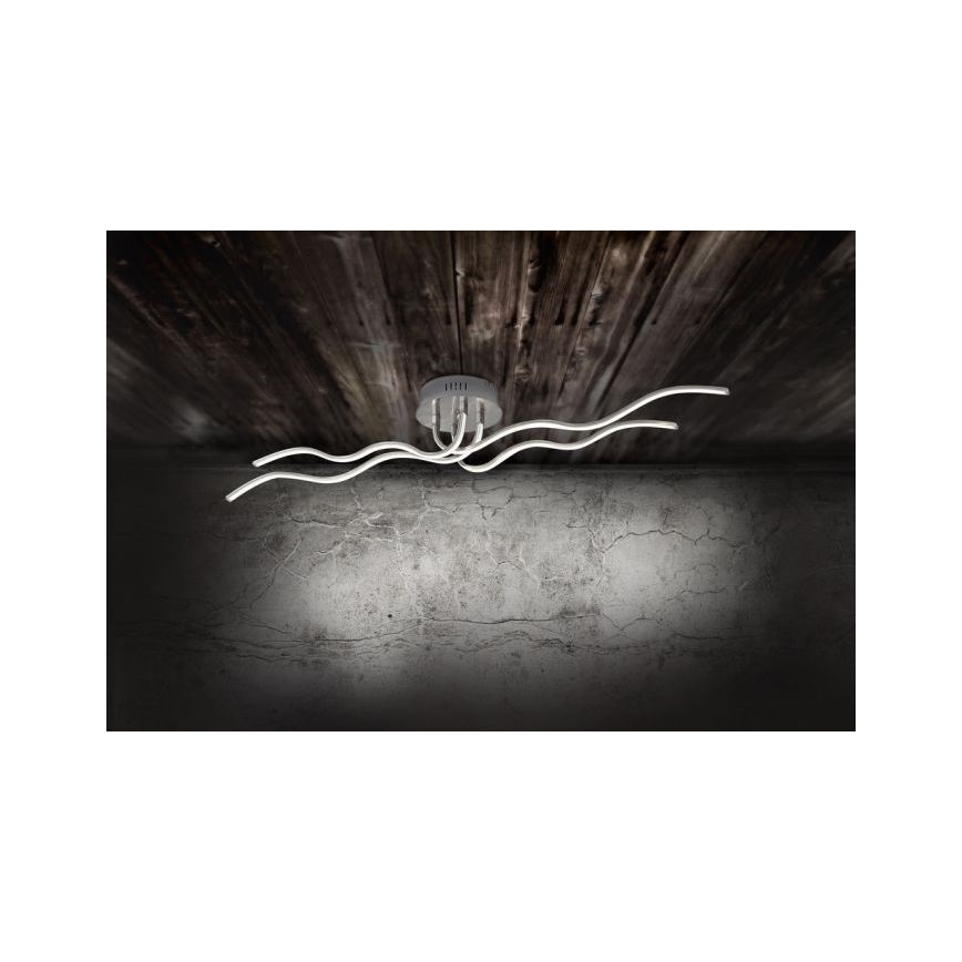 JUST LIGHT. 15126-55 - LED ytmonterad ljuskrona WAVE LED/29,4W/230V matt krom