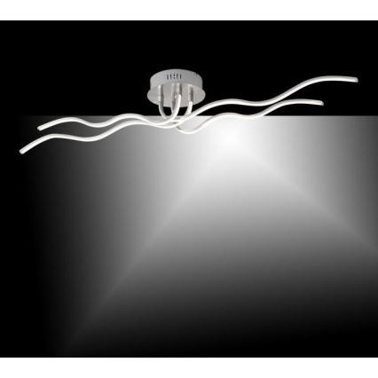 JUST LIGHT. 15126-55 - LED ytmonterad ljuskrona WAVE LED/29,4W/230V matt krom