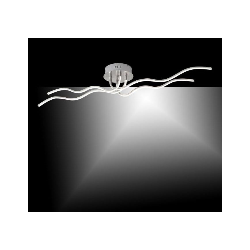 JUST LIGHT. 15126-55 - LED ytmonterad ljuskrona WAVE LED/29,4W/230V matt krom