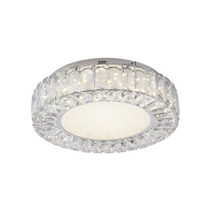 JUST LIGHT. 15221-17 - LED taklampa KULUNKA LED/32W/230V Ø 37 cm blank krom