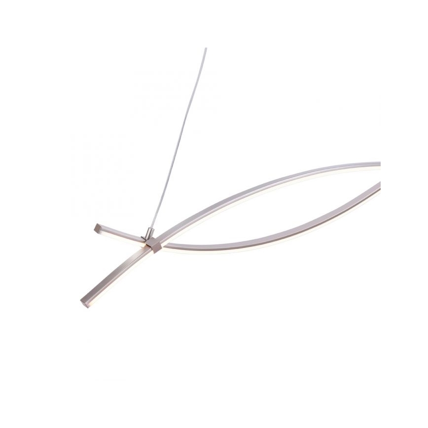 JUST LIGHT. 15382-55 - LED ljuskrona med textilsladd MAJA 2xLED/8,4W/230V matt krom