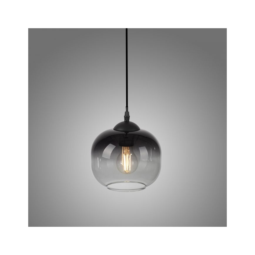 JUST LIGHT. 15420-18 - Ljuskrona med textilsladd ZEA 1xE27/25W/230V svart