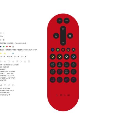 JUST LIGHT. 16266-55 - LED RGB dimbar taklampa LOLA WAVE LED/30W/230V 2700-5000K + fjärrkontroll