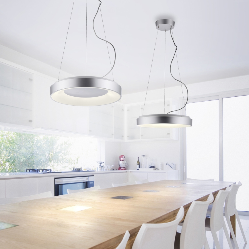 JUST LIGHT. 17075-21 - LED ljusreglerad ljuskrona på textilsladd KETO ANIKA LED/26,5W/230V 2700-5000K + fjärrkontroll