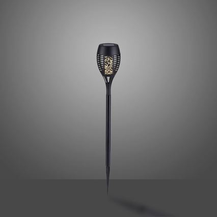 JUST LIGHT. 19106-18-3 - SET OM 3x LED Solcellslampa FACKEL LED/0,24W/1,2V 200 mAh IP44 svart