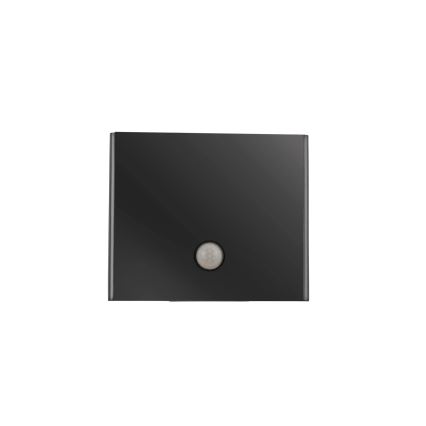 JUST LIGHT. 19471-18 - LED Utomhus vägglampa med sensor AMIN 2xLED/1,25W/3,7V 4400mAh IP44 svart