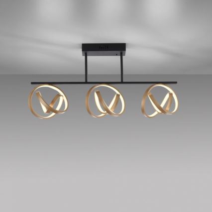 JUST LIGHT. 6245-18 - Dimbar LED ytmonterad ljuskrona LOOP 3xLED/11W/230V 2700-5000K + fjärrkontroll