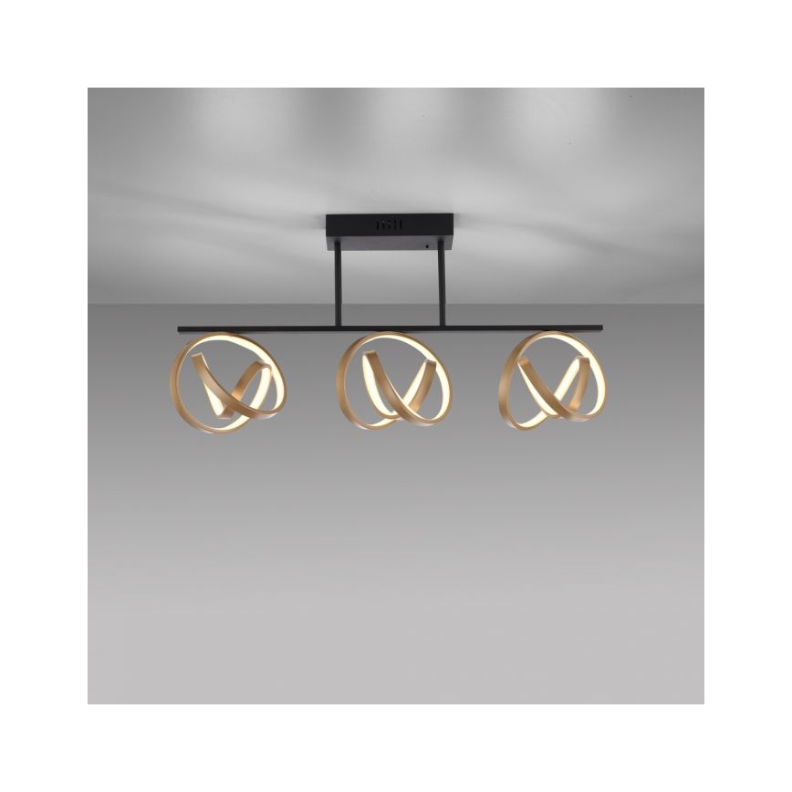 JUST LIGHT. 6245-18 - Dimbar LED ytmonterad ljuskrona LOOP 3xLED/11W/230V 2700-5000K + fjärrkontroll