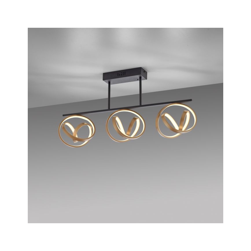 JUST LIGHT. 6245-18 - Dimbar LED ytmonterad ljuskrona LOOP 3xLED/11W/230V 2700-5000K + fjärrkontroll