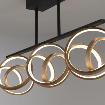 JUST LIGHT. 6245-18 - Dimbar LED ytmonterad ljuskrona LOOP 3xLED/11W/230V 2700-5000K + fjärrkontroll