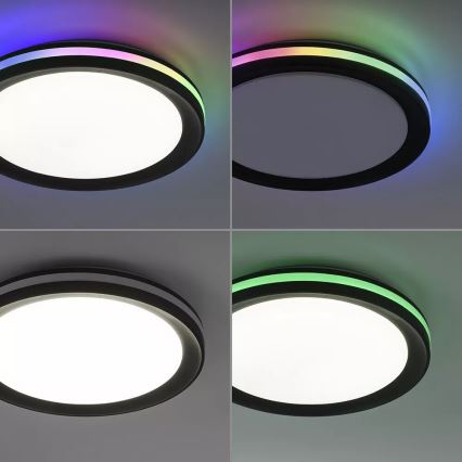 JUST LIGHT. 7509018 - LED RGBW Dimbart takarmatur GANGES LED/24W/230V 2700-5000K + fjärrkontroll