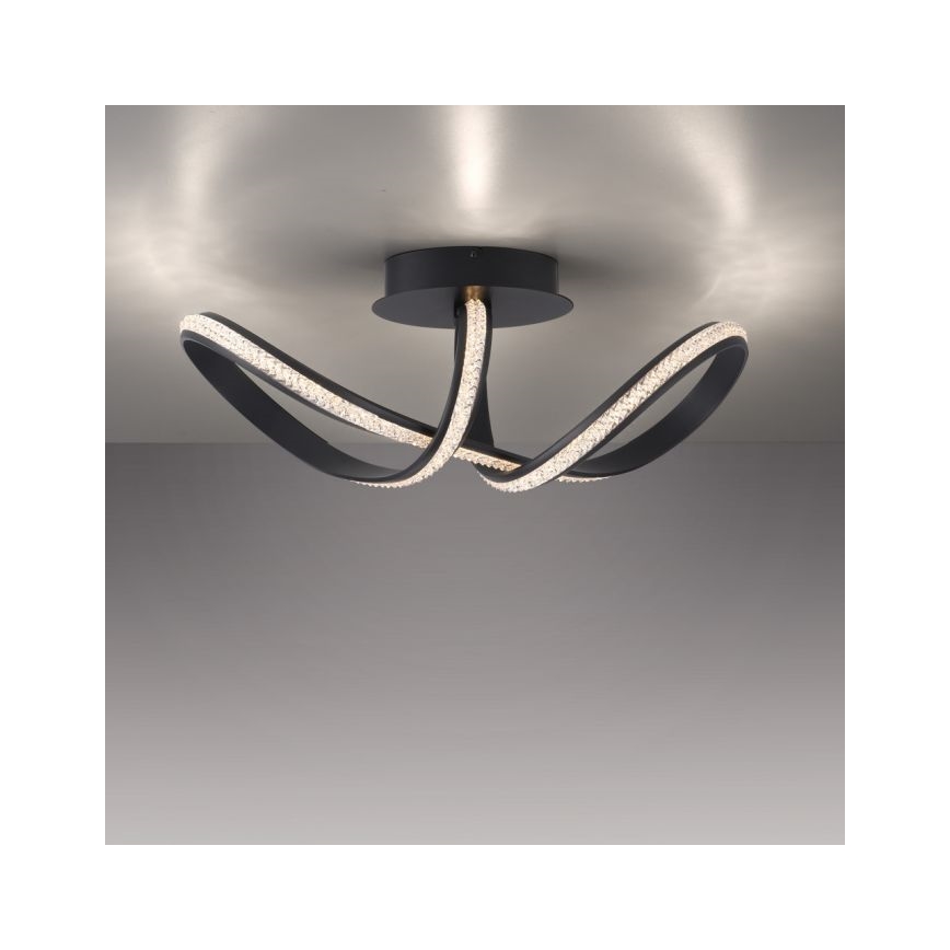 JUST LIGHT. 8475-18 - Dimbar LED ytmonterad ljuskrona BRILLA LED/29W/230V svart