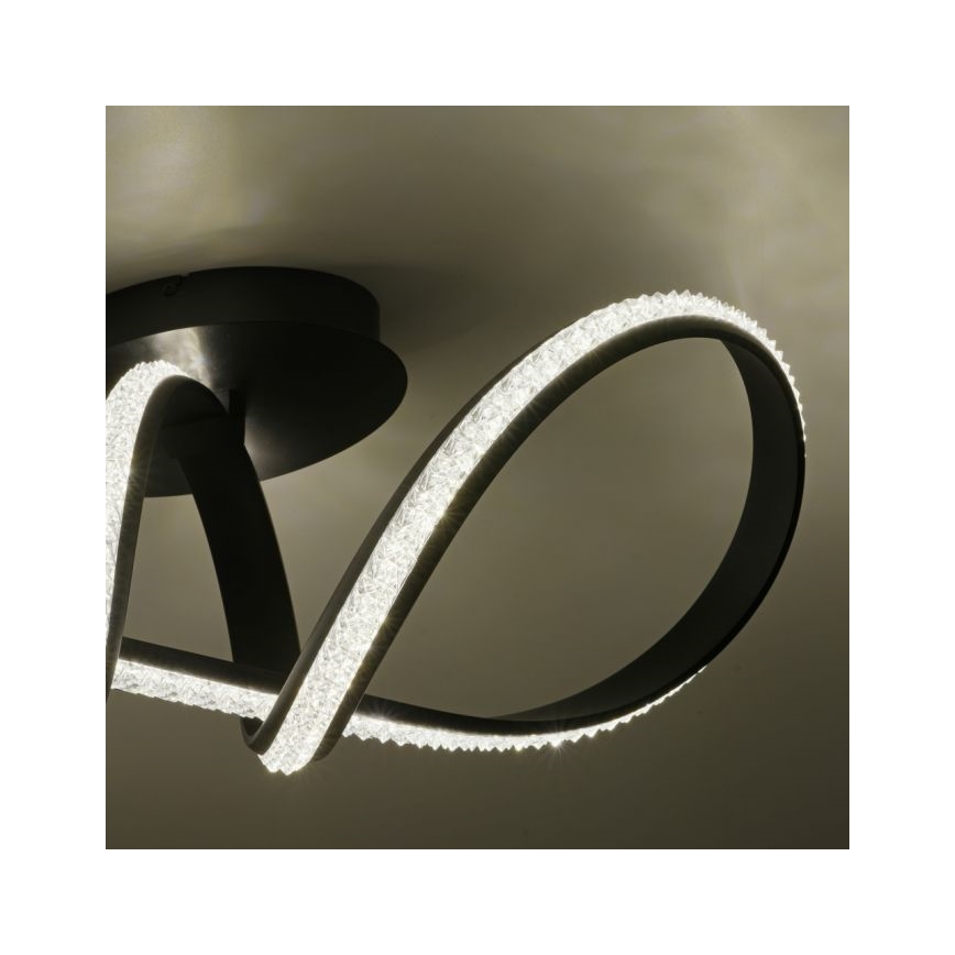 JUST LIGHT. 8475-18 - Dimbar LED ytmonterad ljuskrona BRILLA LED/29W/230V svart