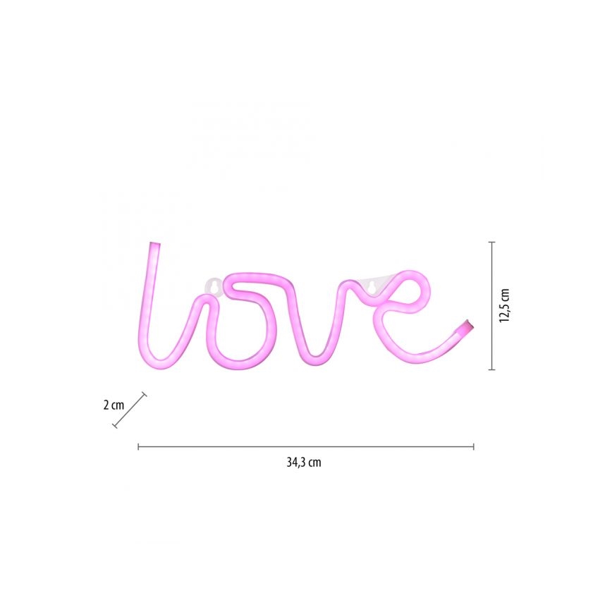 JUST LIGHT. 85021-87 - LED Neon väggdekoration NEON LED/6,5W/5V Love