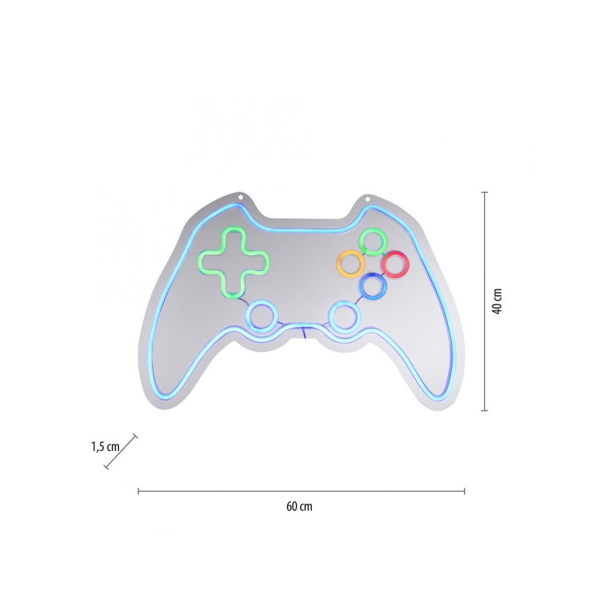 JUST LIGHT. 85022-70 - LED-neonväggdekoration NEON LED/6,5W/5V för gamers