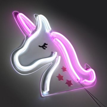 JUST LIGHT. 85025-70 - LED Neon väggdekoration NEON LED/6,5W/5V enhörning