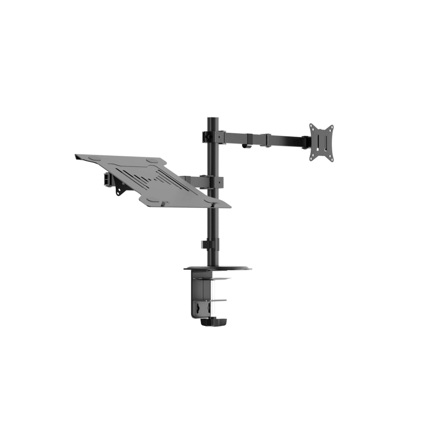 Justerbar bildskärm och laptophållare LEVANO svart