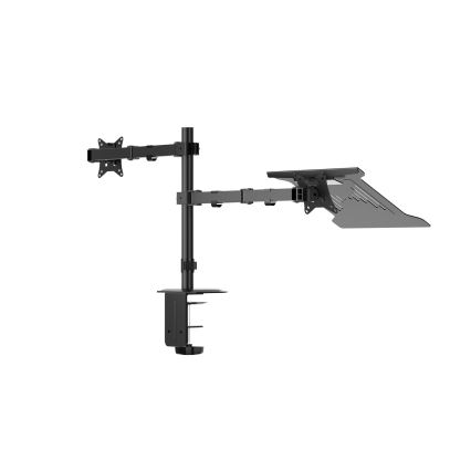 Justerbar bildskärm och laptophållare LEVANO svart