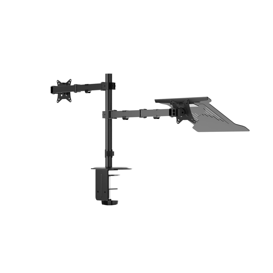 Justerbar bildskärm och laptophållare LEVANO svart