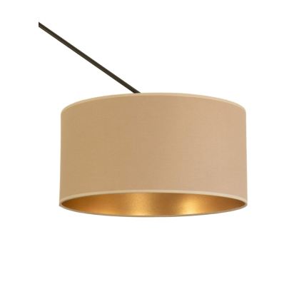Justerbar LED-pendellampa på stång GORTA 1xE27/60W/230V beige/guld