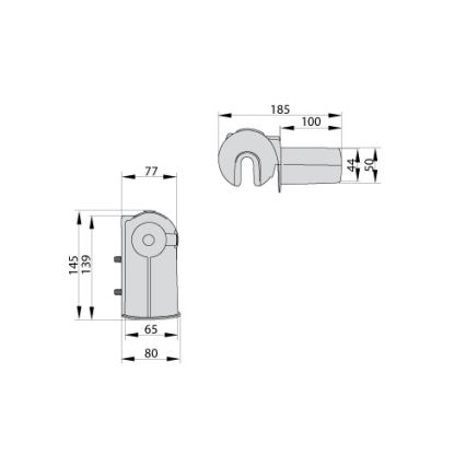 Justerbart fäste för gatlampa IP44 Ø 53-60 mm grå
