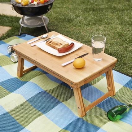 Justerbart laptopbord för sängen LAT, brun