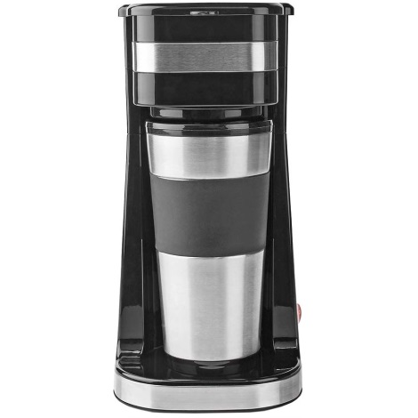 Kaffemaskin för en kopp 0,4 l med timer och resemugg