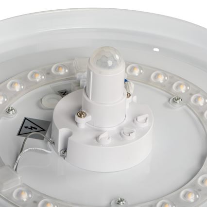LED-taklampa med rörelsesensor och skymningssensor FOGLER LED/17W/230V Ø 33 cm
