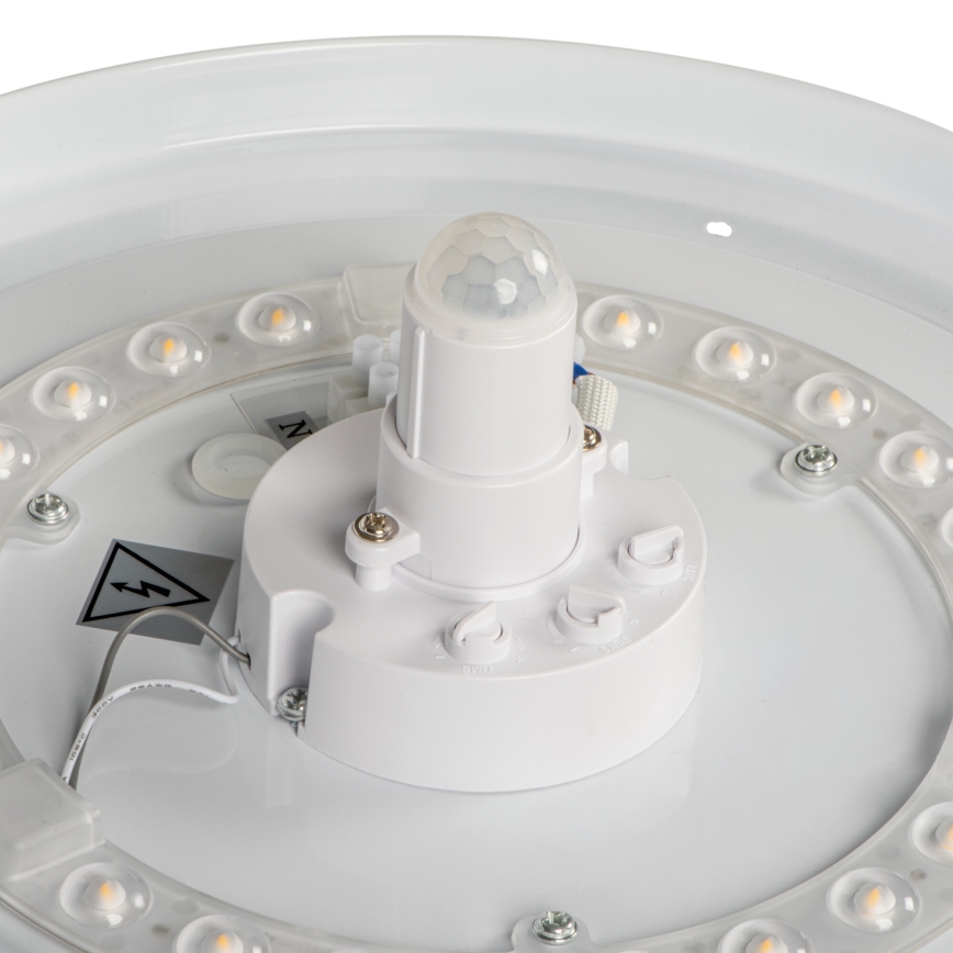 LED-taklampa med rörelsesensor och skymningssensor FOGLER LED/17W/230V Ø 33 cm