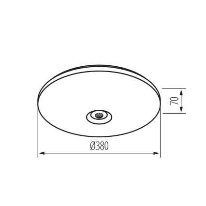 LED-taklampa med rörelse- och skymningssensor FOGLER LED/24W/230V diam. 38 cm