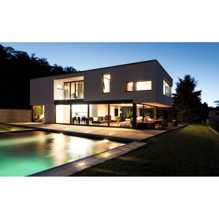 LED utomhus infälld körbar armatur GORDO LED/1W/230V 9,5x9,5 cm IP67 rostfritt stål