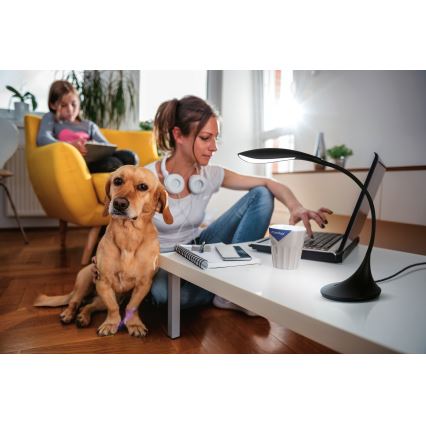 LED Dimbart Flexibelt Skrivbordslampa FRANCO LED/6,8W/230V svart