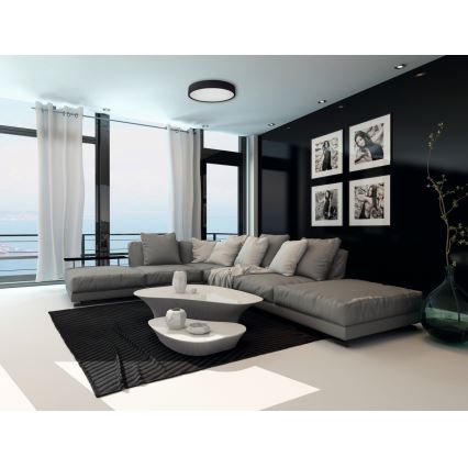 Taklampa JASMIN 3xE27/20W/230V tall ø 47,5 cm wenge