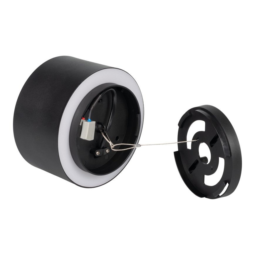 LED-spot SONOR LED/12W/230V 3000/4000/5700K + LED/1,5W 2200K Ø 14 cm svart