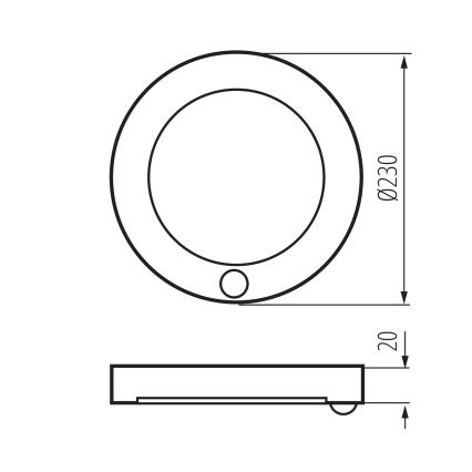 LED Tak- och infälld belysning med rörelsesensor 2-i-1 ERGA LED/17W/230V 3000/4000/6500K svart