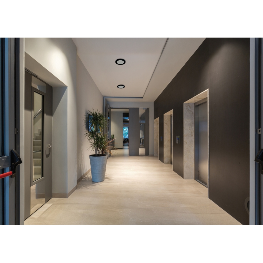 LED tak- och infälld armatur 2 i 1 ERGA LED/17W/230V 3000/4000/6500K svart