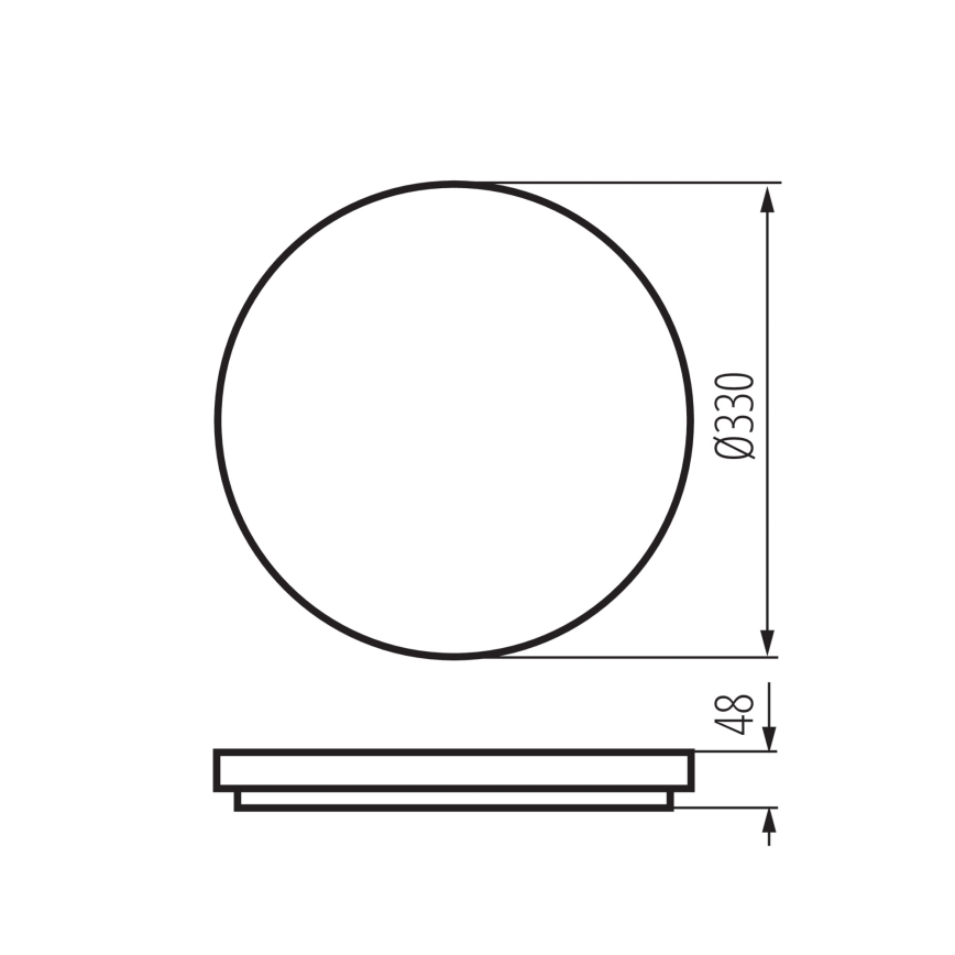 LED-taklampa VARSO LED/22/30W/230V 3000/4000/6500K Ø 33 cm IP54
