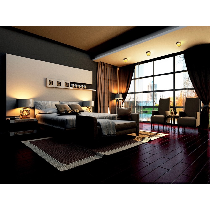 Infälld spotlight SPAG GU10/35W svart/guld