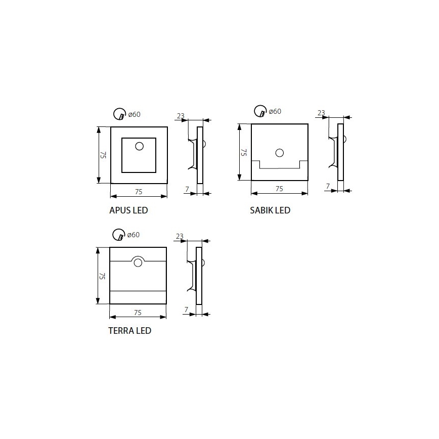Kanlux 27370 - LED Trappljus APUS med sensor LED/0,8W/12V 3000K
