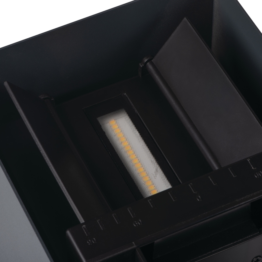 LED solcellsdriven vägglampa med inbyggd sensor REKA LED/3W/3,7V 1800 mAh 3000/4000/6500K IP65 svart