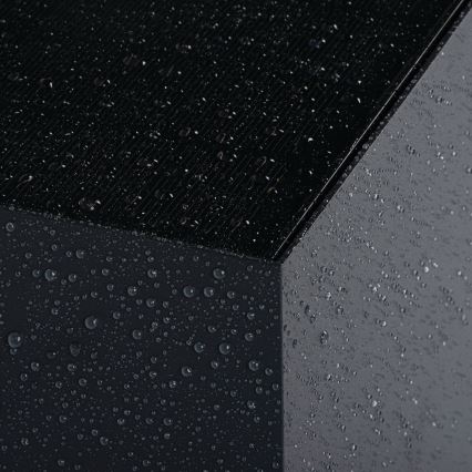 REKA solcellsdriven LED-vägglampa med sensor, 6W/3,7V 1800 mAh, 3000/4000/6500K, IP65, svart