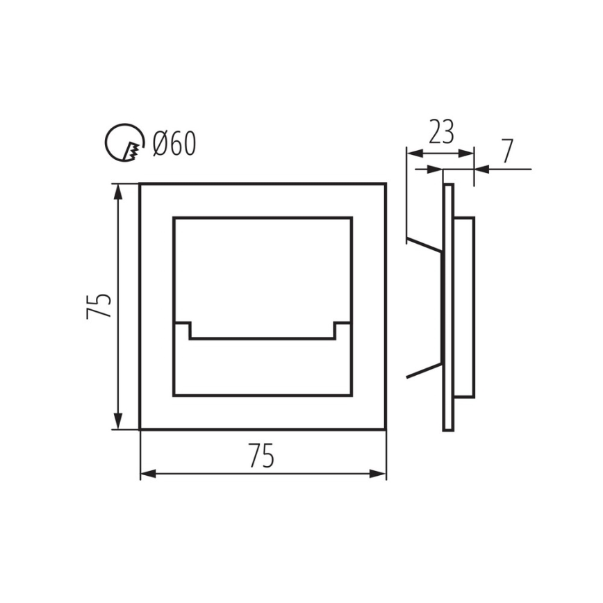 LED vägglampa för trappa SABIK MINI LED/0,8W/12V 4000K