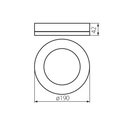 LED taklampa för utomhusbruk TURA LED/15W/230V 4000K IP65 svart