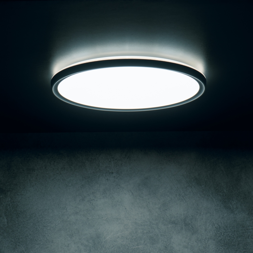 LED-taklampa AZPO LED/11,8W/230V 3000/4000/6000K Ø 22,5 cm IP54 svart