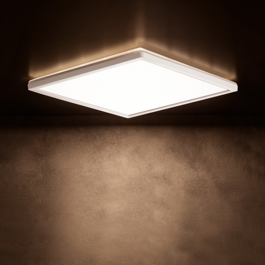 LED-taklampa AZPO LED/12,3W/230V 3000/4000/6000K 22,5x22,5 cm IP54 vit
