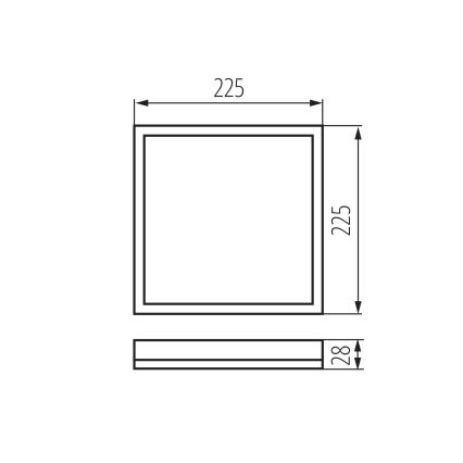 LED-taklampa AZPO LED/12,3W/230V 3000/4000/6000K 22,5x22,5 cm IP54 vit