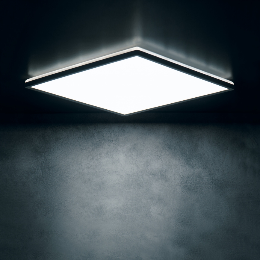 LED takarmatur AZPO LED/12,3W/230V 3000/4000/6000K 22,5x22,5 cm IP54 svart