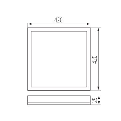 LED taklampa AZPO LED/22W/230V 3000/4000/6000K 42x42 cm IP54 vit