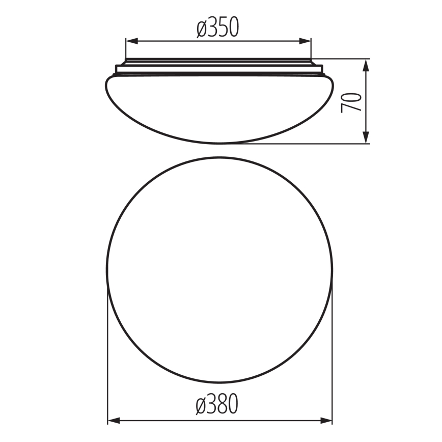 LED-takarmatur för badrum CORSO LED/24W/230V 3000/4000/6500K Ø 38 cm IP44